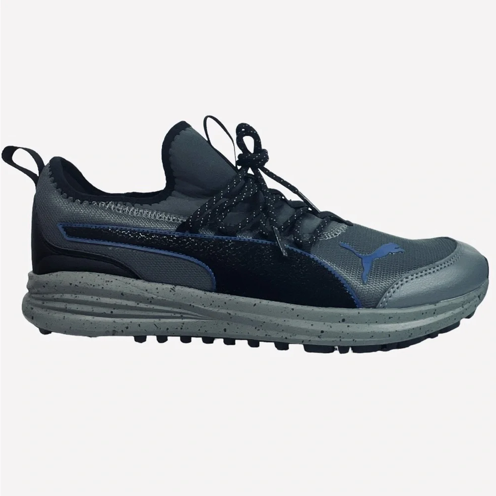 Puma Transport Trail Speck 377846 01 Gray Mesh Athletic Shoes Mens Size 12 - Picture 2 of 10